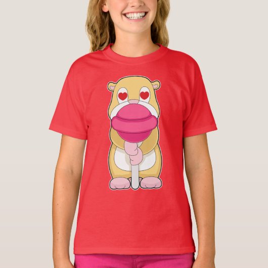 Hamster Lollipop T-shirt (Voorkant)