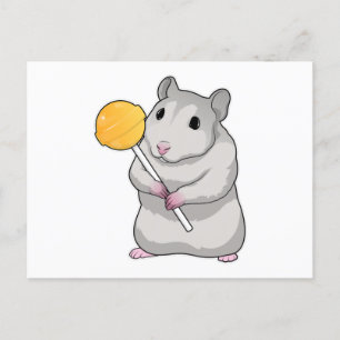 Hamster Lollypop Briefkaart