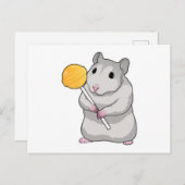 Hamster Lollypop Briefkaart (Voorkant / Achterkant)