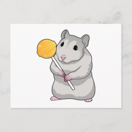 Hamster Lollypop Briefkaart (Voorkant)