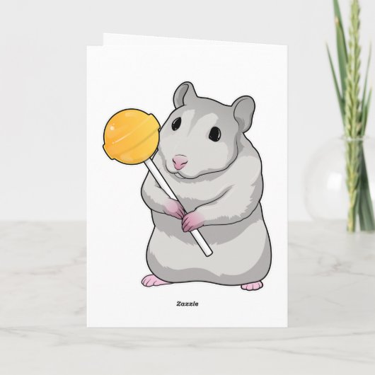 Hamster Lollypop Kaart (Achterkant)