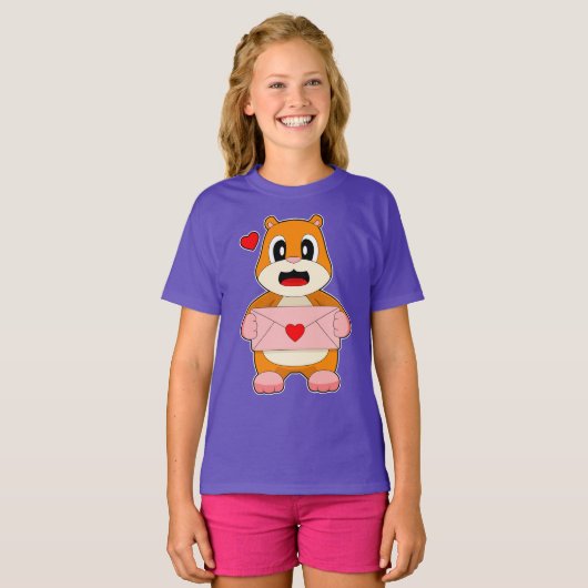 Hamster Love letter T-shirt (Voorkant volledig)