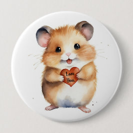 Hamster Love You Knop Ronde Button 4,0 Cm