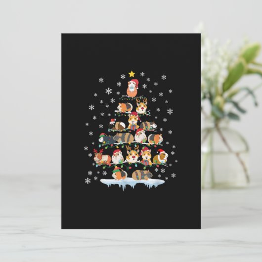 Hamster Lover met kerstbomen Aankondiging (Staand voorkant)