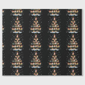 Hamster Lover met kerstbomen Cadeaupapier (Vlak)