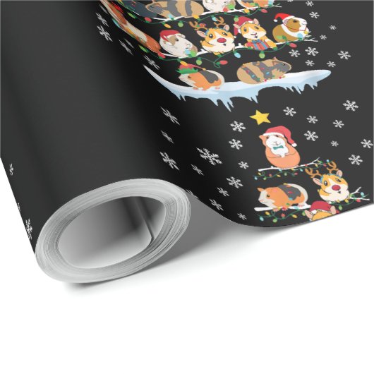 Hamster Lover met kerstbomen Cadeaupapier (Rol Hoek)