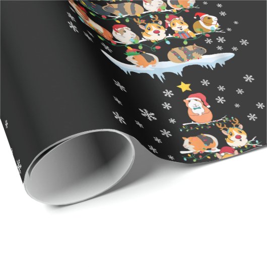 Hamster Lover met kerstbomen Cadeaupapier (Rol Hoek)
