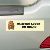 HAMSTER LOVER OP BOARD BUMPERSTICKER (Op auto)