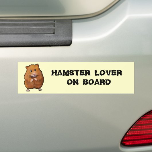 HAMSTER LOVER OP BOARD BUMPERSTICKER (Op auto)