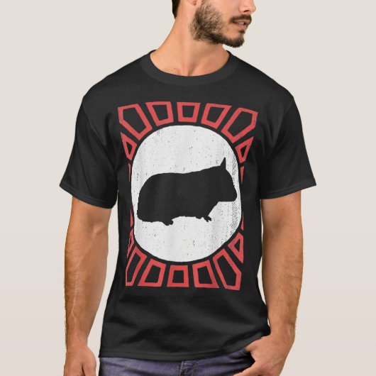 Hamster Lover Retro Style Dier T-shirt (Voorkant)