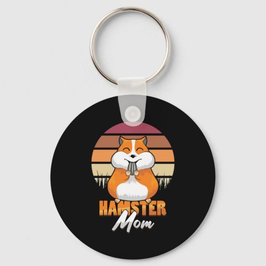 Hamster Ma Retro Rodent Eigenaar Pet Lover Animal  Sleutelhanger (Voorkant)