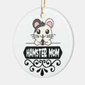 Hamster mama dierenvrienden schattig gepersonalise keramisch ornament (Links)
