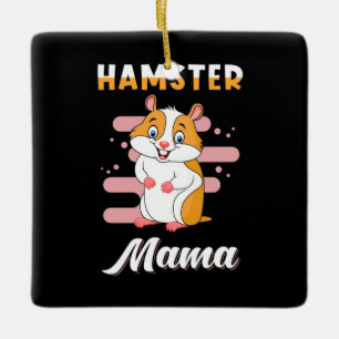 Hamster Mama Keramisch Ornament