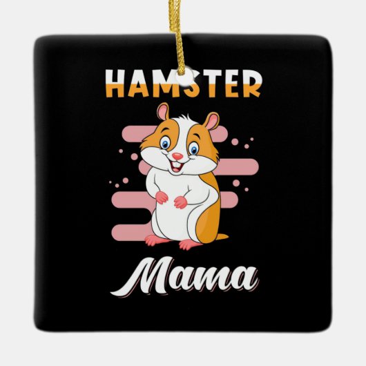Hamster Mama Keramisch Ornament (Voorkant)