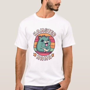 Hamster Mama Schattige Kawaii knaagdier Moeder T-shirt