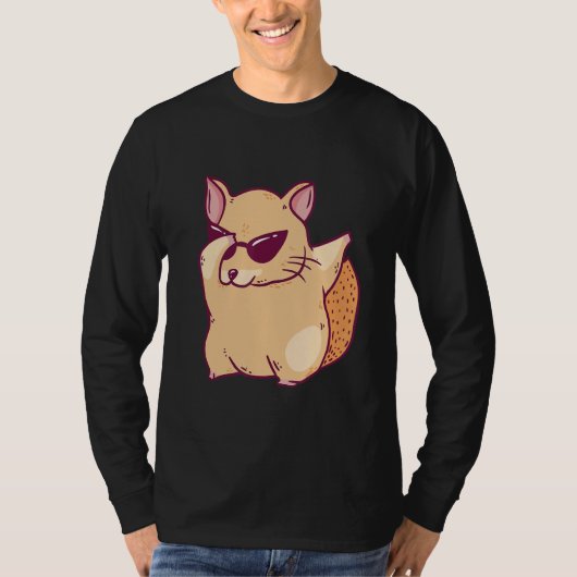 Hamster Mannen Dabbing Women's Animal Pattern Pet T-shirt (Voorkant)
