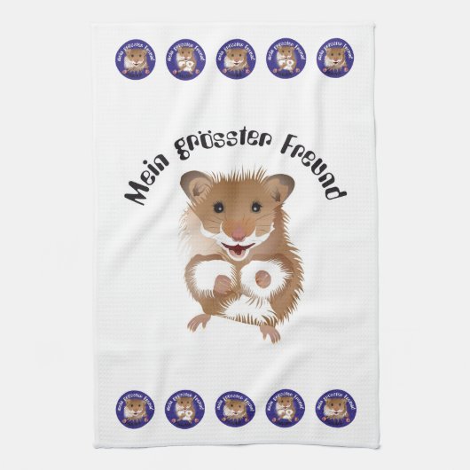 Hamster, mein grösster Freund Geschirrtuch Theedoek (Verticaal)