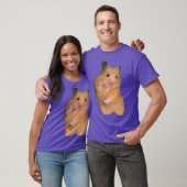 Hamster Meme met Premium voor vredesgebarentaal T-shirt (Unisex)
