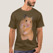 Hamster Meme met vredesbord T-shirt (Voorkant)