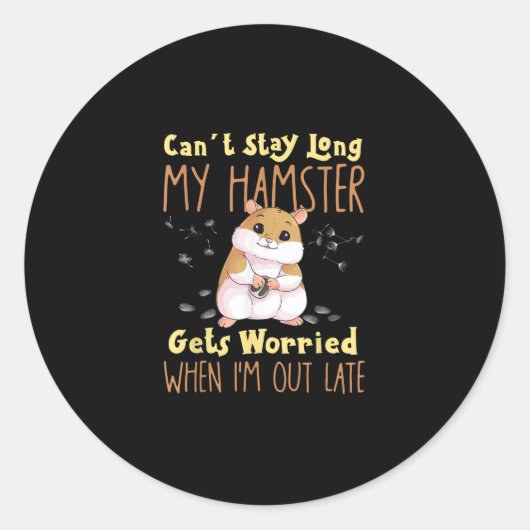 Hamster Meme Pet-eigenaars Ronde Sticker (Voorkant)