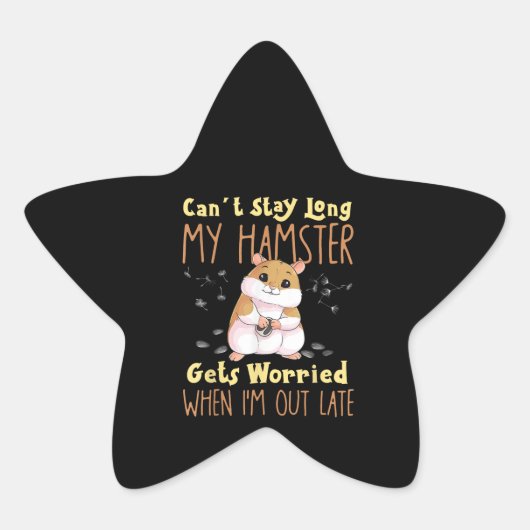 Hamster Meme Pet OEigenaars Ster Sticker (Voorkant)