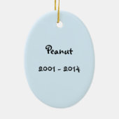  Hamster Memorial Ornament (Achterkant)