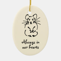 Hamster Memorial Ornament