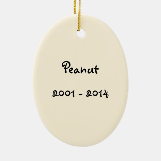  Hamster Memorial Ornament (Achterkant)