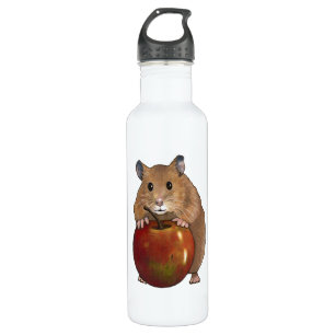Hamster met Apple: Tekening, stille kunst Waterfles