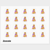 Hamster met Baby flesje Juice Ronde Sticker (Vel)