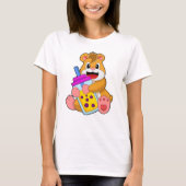 Hamster met Baby flesje Juice T-shirt (Voorkant)
