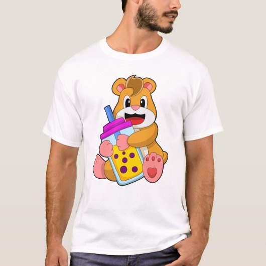 Hamster met Baby flesje Juice T-shirt (Voorkant)