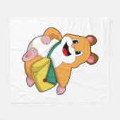 Hamster met Bag.PNG Fleece Deken (Voorkant (Horizontaal))