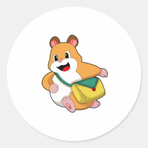 Hamster met Bag.PNG Ronde Sticker