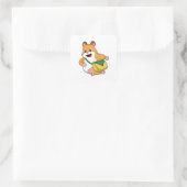 Hamster met Bag.PNG Vierkante Sticker (Tas)