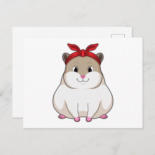 Hamster met Bandana Briefkaart (Voorkant / Achterkant)
