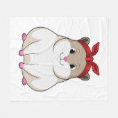 Hamster met Bandana Fleece Deken (Voorkant (Horizontaal))