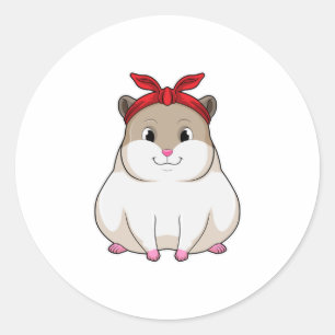 Hamster met Bandana Ronde Sticker