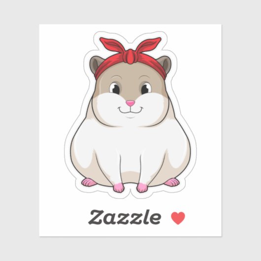 Hamster met Bandana Sticker (Vel)
