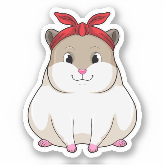 Hamster met Bandana Sticker (Voorkant)