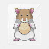 Hamster met Biscuit Fleece Deken (Voorkant)
