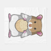 Hamster met Biscuit Fleece Deken (Voorkant (Horizontaal))