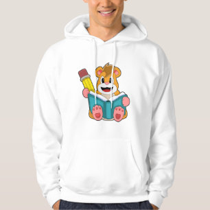 Hamster met Boek en Pen Hoodie