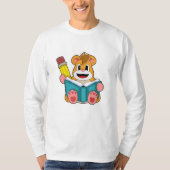 Hamster met Boek en Pen T-shirt (Voorkant)
