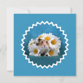 Hamster met boeket madeliefjes vakantie feestdagenkaart (Voorkant)