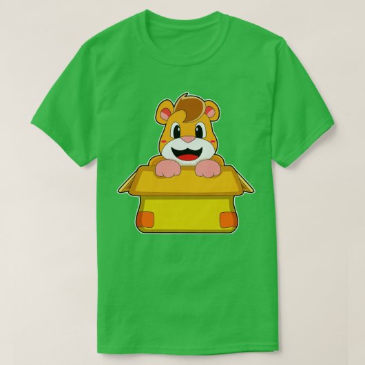Hamster met box t-shirt (Design voorkant)
