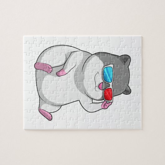 Hamster met bril legpuzzel (Horizontaal)