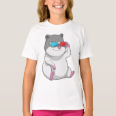 Hamster met bril t-shirt (Voorkant)