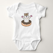 Hamster met Chocolate Donut Romper (Voorkant)
