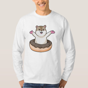 Hamster met Chocolate Donut T-shirt